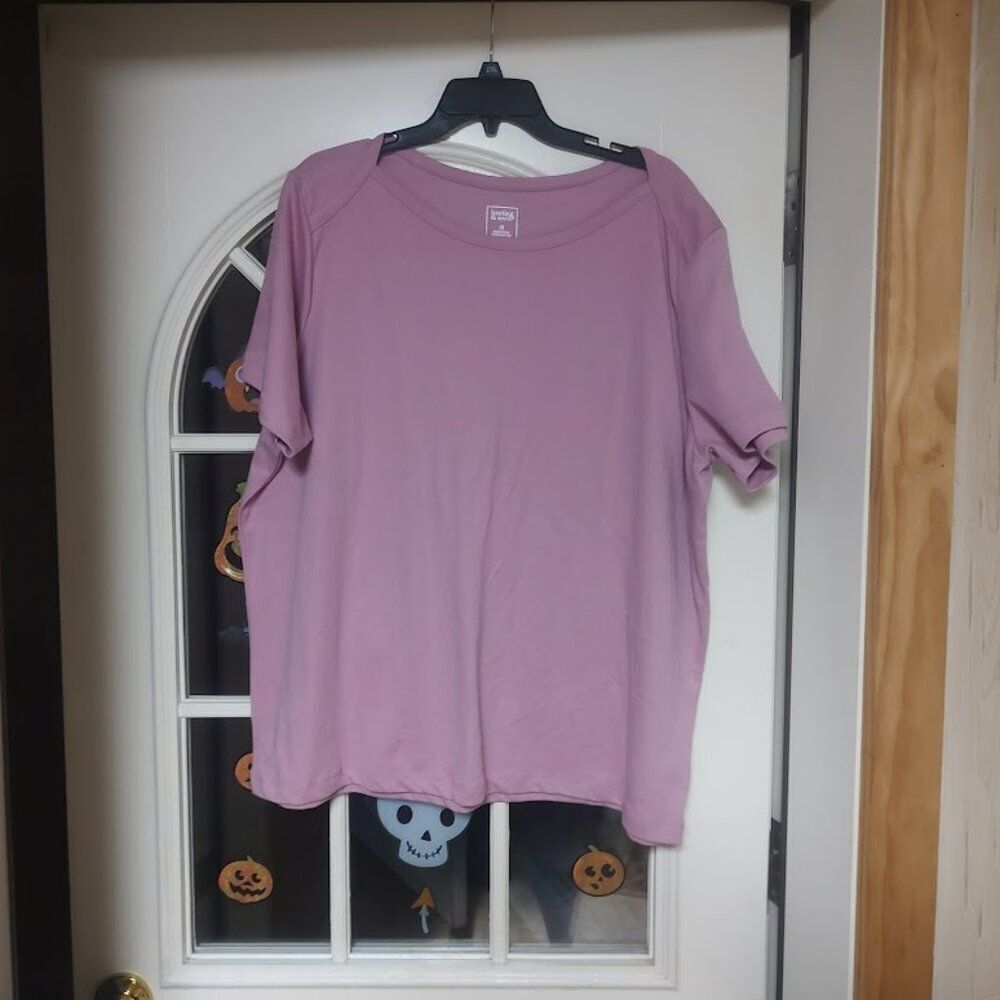 New Hasting & Smith Mauve Colored Short Sleeve Top Size Women's 3X